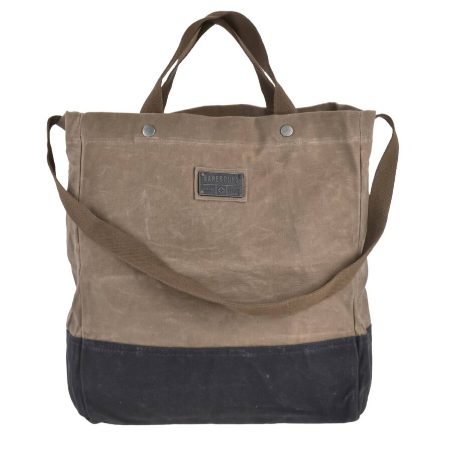 Shopper XL 37x39x18cm 'Neelum' khaki, Damen Einkaufstasche, Handtasche Umhängetasche im Vintage Retro Look BAREBONES