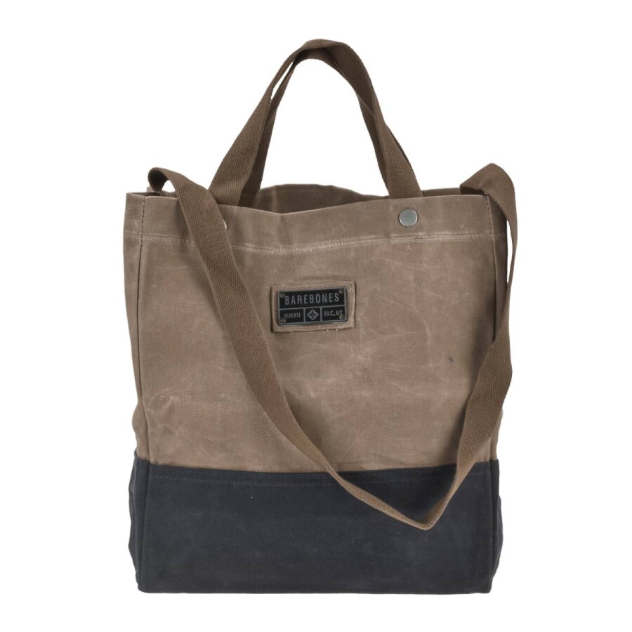 Shopper Canvas 30x34x16cm 'Neelum' khaki, Einkaufstasche im Vintage Retro Look, Handtasche, Schultertasche Damen BAREBONES