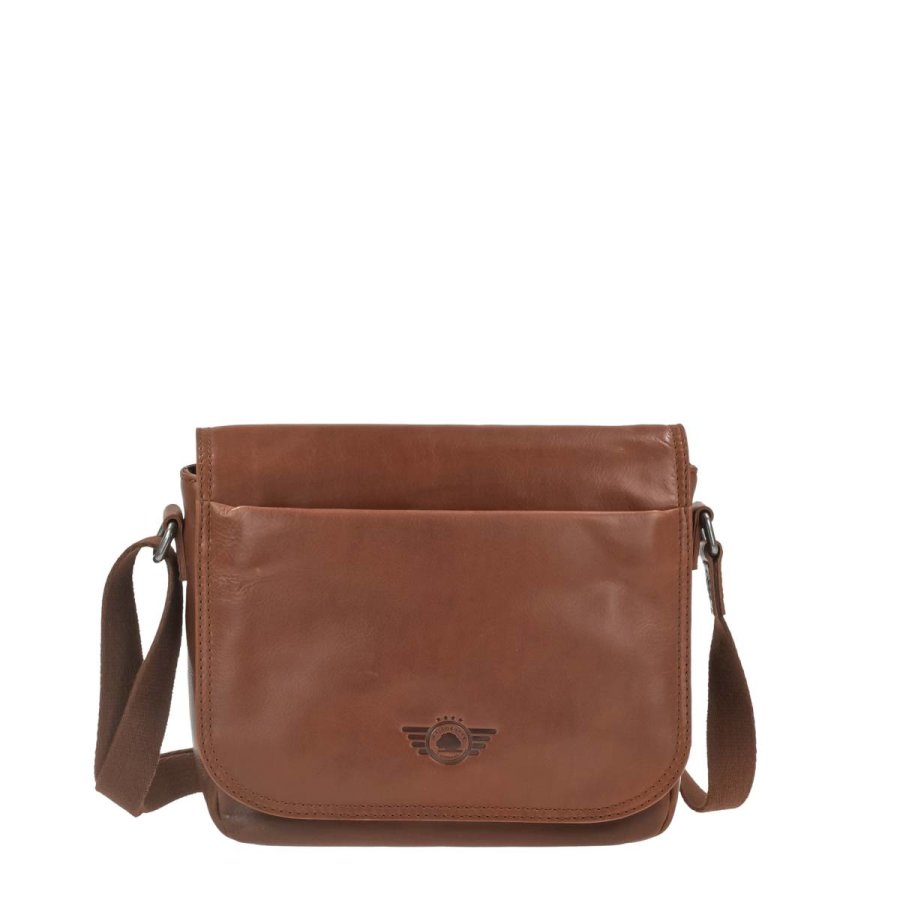 Umhängetasche Leder 26x20cm Damen Schultertasche 'Waxy Vintage'