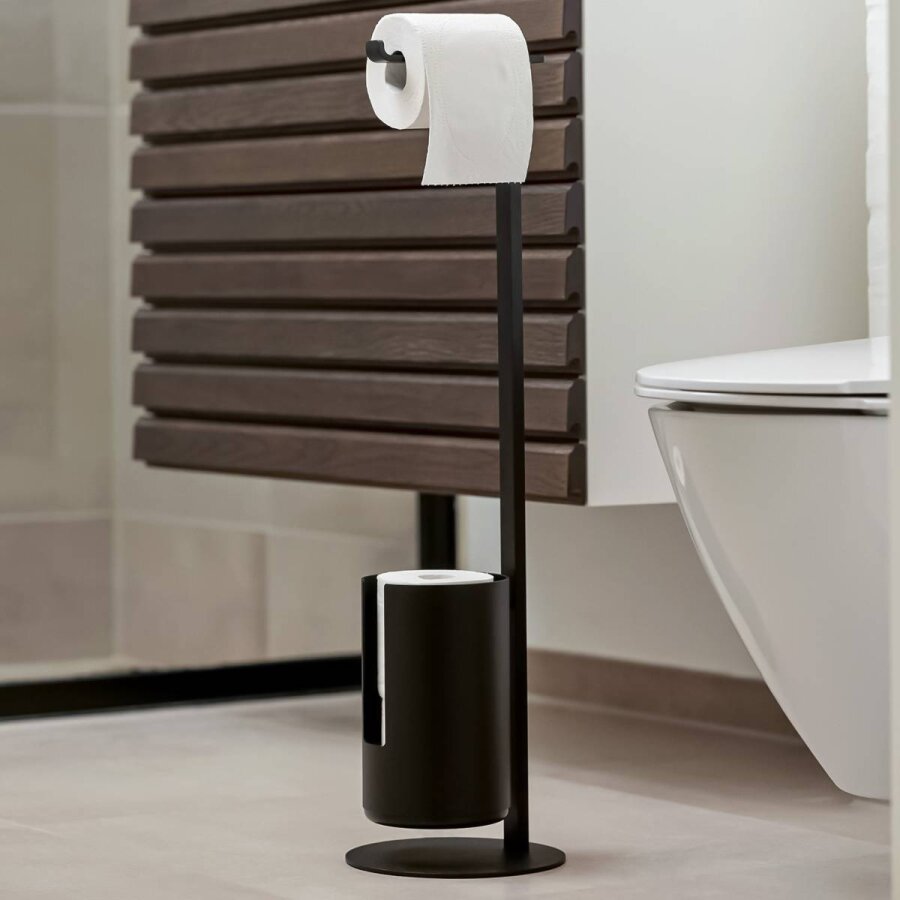 Toilettenpapierhalter freistehend Metall Rim schwarz | Zone Denmark Toilettenpapier Aufbewahrung