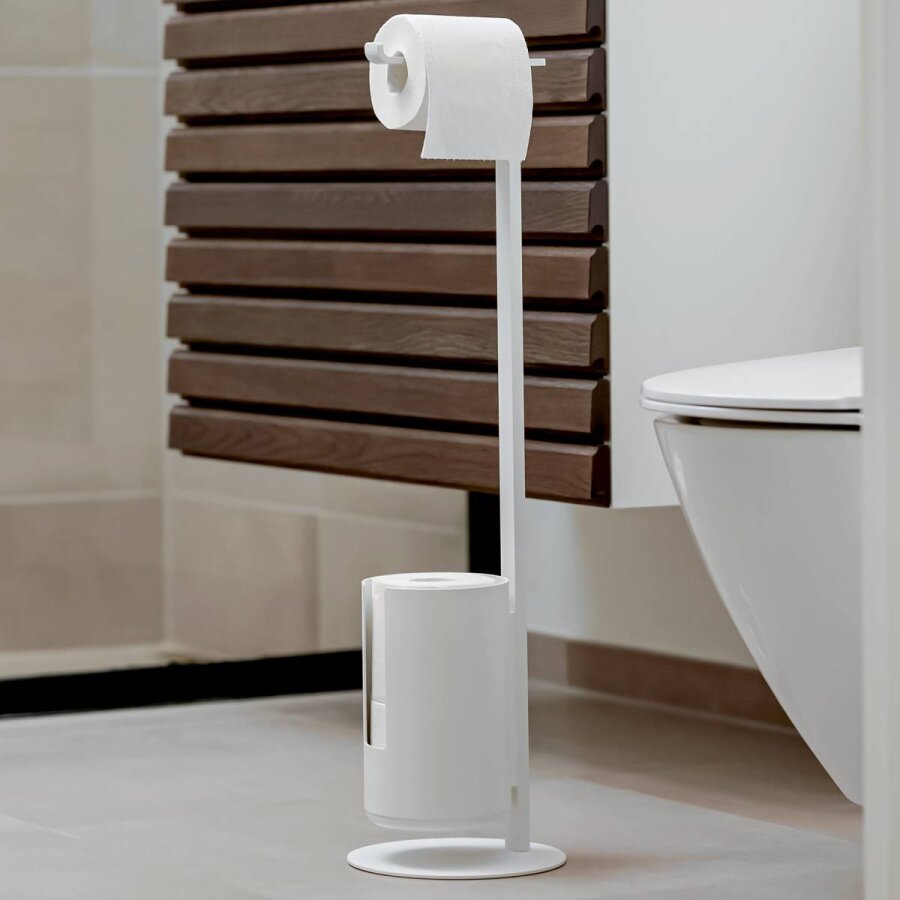 Toilettenpapierhalter freistehend Metall Rim weiß | Zone Denmark Toilettenpapier Aufbewahrung