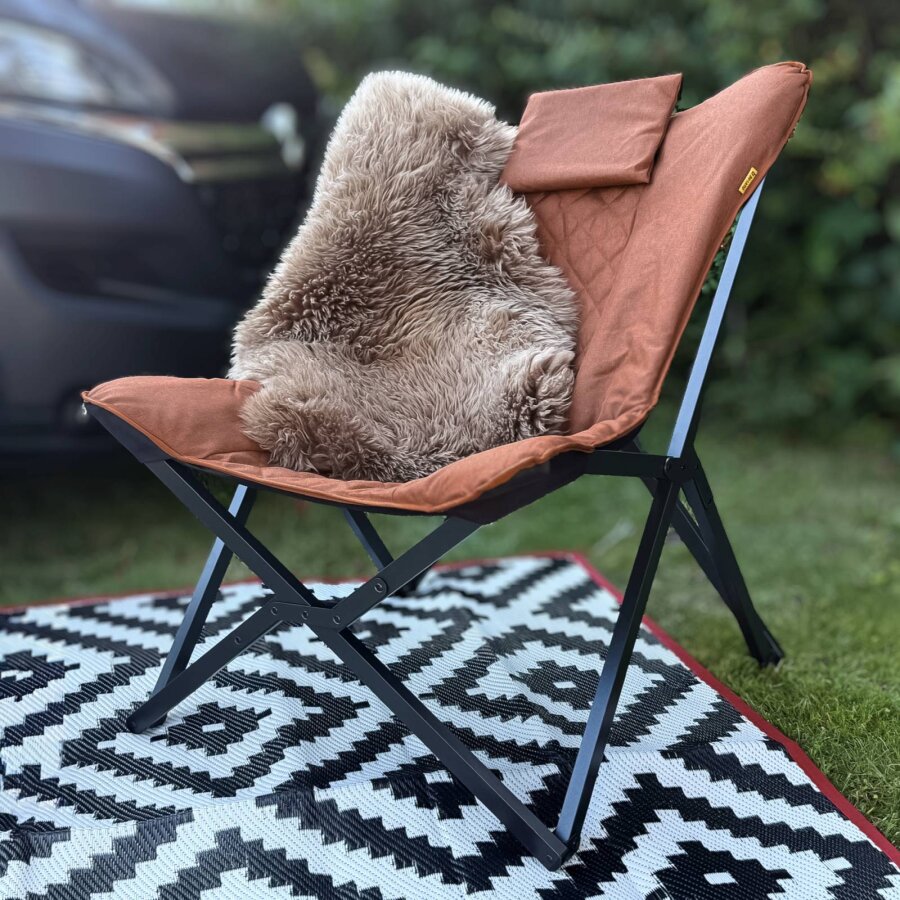 Bo-Camp Relaxsessel faltbar Industrial Chill – rusty terracotta
