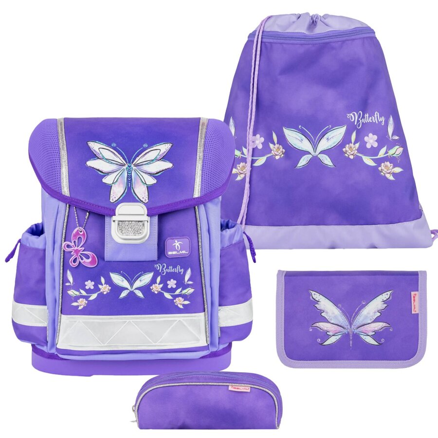 Belmil Schulranzen-Set 4-tlg Mädchen Classy Starlight Wings | AGR