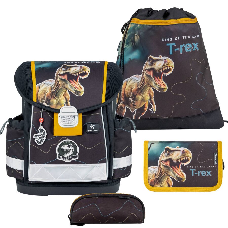 Belmil Schulranzen-Set 4-tlg Jungen Classy Roar Storm | AGR