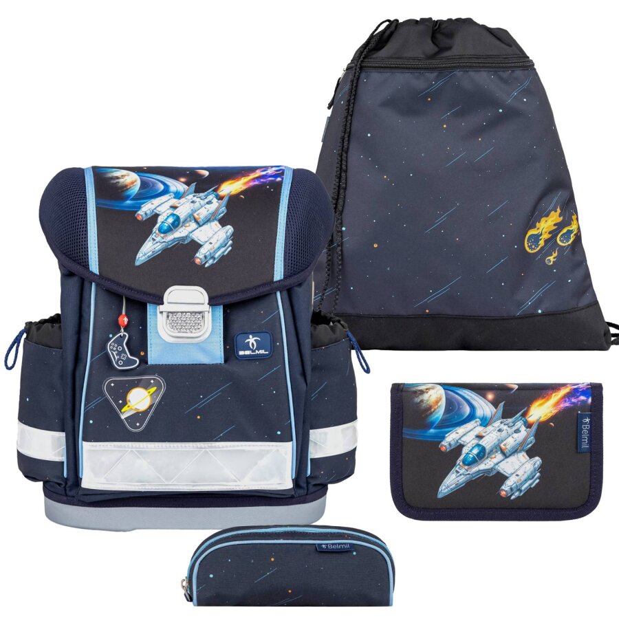 Belmil Schulranzen Set CLASSY 4tlg Orion (Motiv: Weltall)