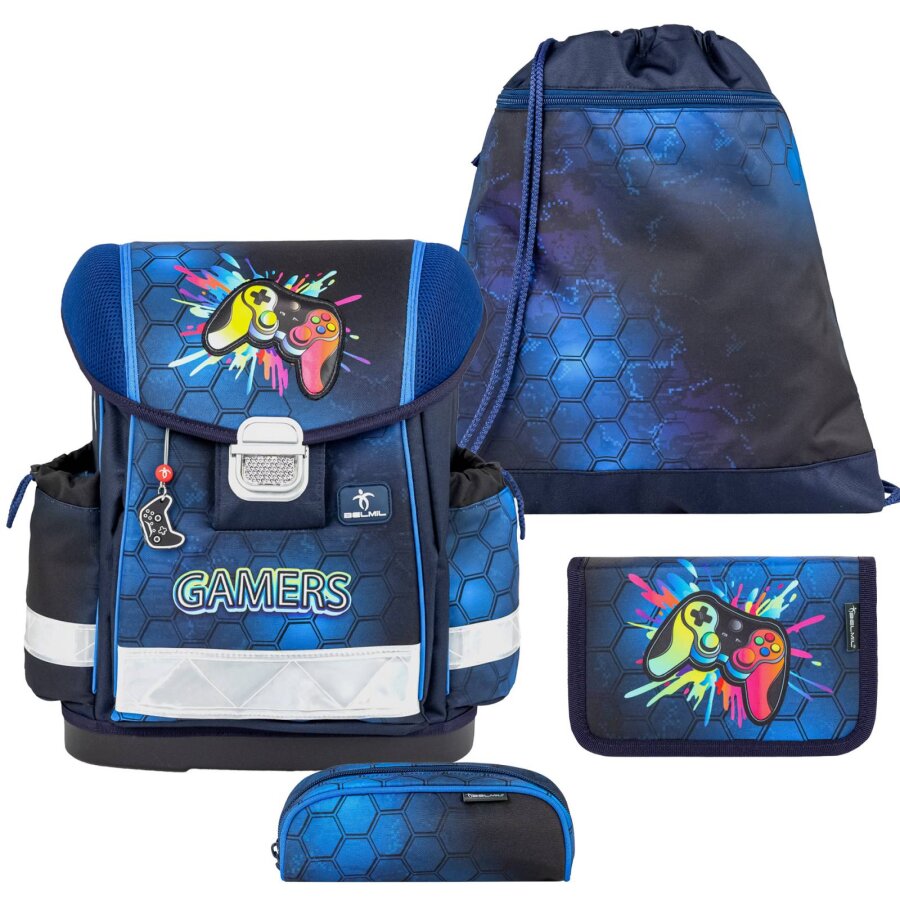 Belmil Schulranzen-Set 4-tlg Jungen Classy Game On | AGR