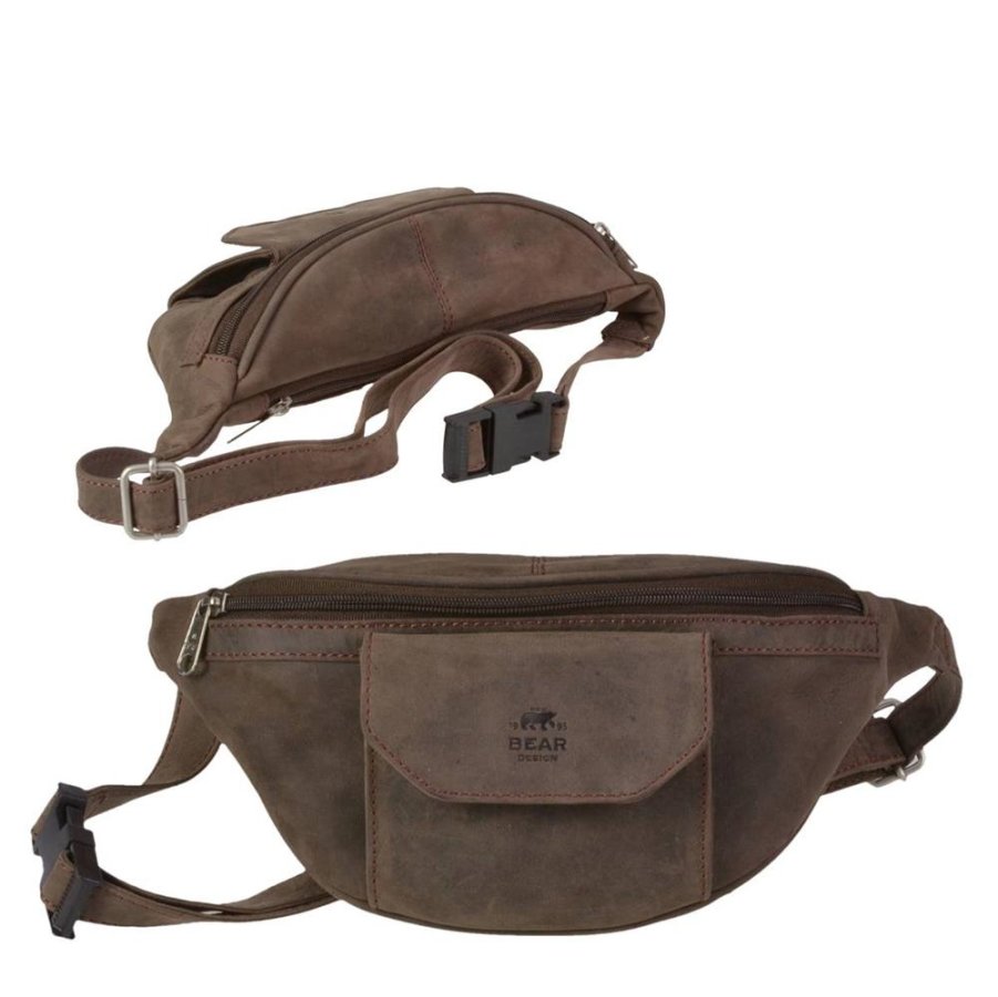Bear Bauchtasche Leder 27x15cm Dark Nature antik braun HD5738