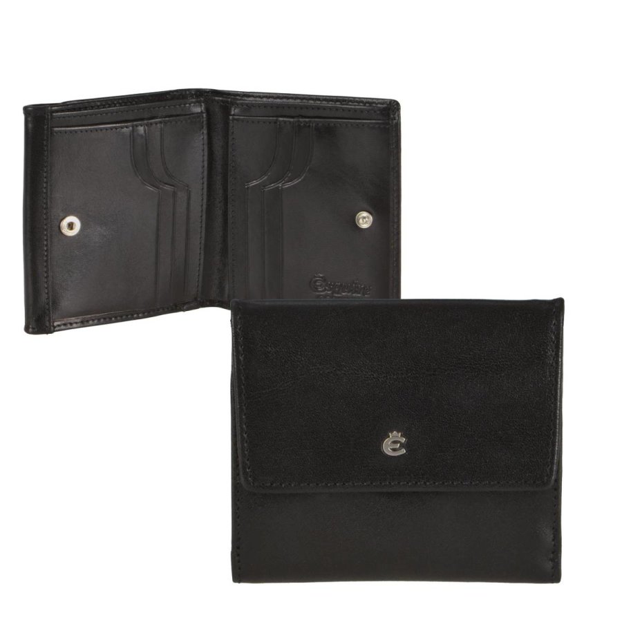 Geldbörse Leder 10x9cm Wiener Schachtel 'Toscana' schwarz Esquire 0039-48-00