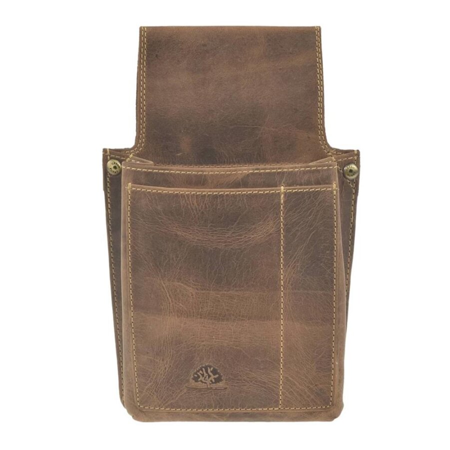 Kellnerholster Gastronomie Leder antikbraun mit Stiftschlaufe | Greenburry Vintage Original Gürteltasche für Service 1786A-25
