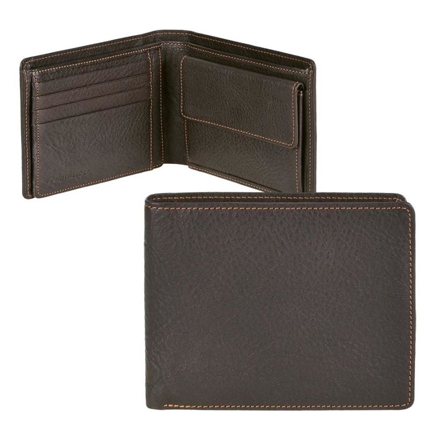 Portemonnaie Herren Leder hochwertig mocca braun Sonnenleder 'Main' 12x9cm
