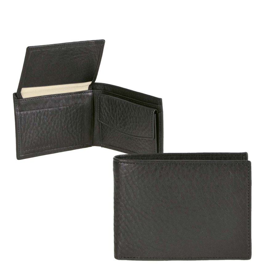 Geldbörse Leder 10x7cm 'Nahe' schwarz Sonnenleder 822-300-02