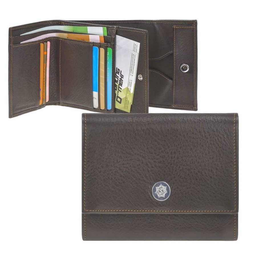 Geldbörse Leder 12x10cm 'Tarn G' mocca Sonnenleder 822-303-77