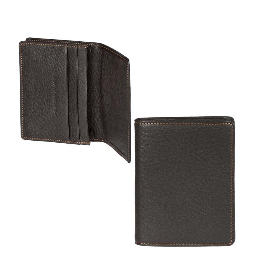 Kartenetui flach Leder mocca 8x10cm | Sonnenleder Isar. Ein minimalistischer Organizer für Ihre Karten und Bargeld in der Hosentasche.