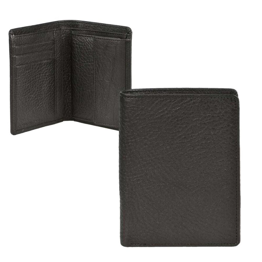 Geldbörse Hochformat Leder schwarz 9x12cm | Sonnenleder Weser R. Ein zeitloser Organizer für Ihre Finanzen in hochwertiger Verarbeitung.
