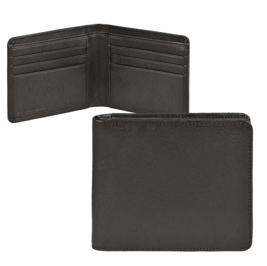 Geldbörse Leder 11x9cm 'Ems' schwarz Sonnenleder 822-330-02