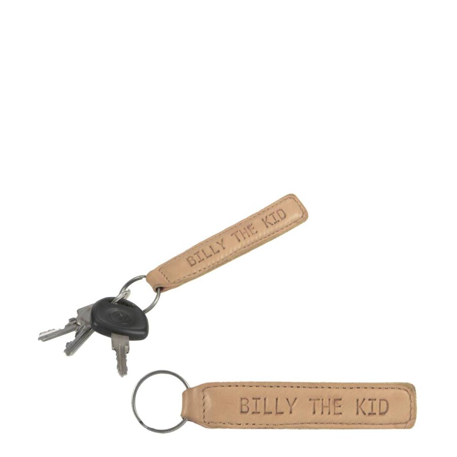 Schlüsselanhänger aus Leder in sand mit robustem Schlüsselring | Billy the Kid. Strukturierte Aufbewahrung für Schlüssel im Alltag von Ihnen.