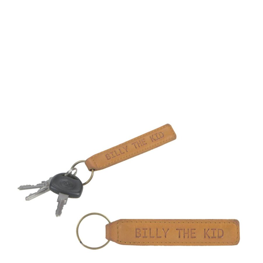 Schlüsselanhänger aus Leder in caramel mit robustem Schlüsselring | Billy the Kid. Strukturierte Aufbewahrung für Schlüssel im Alltag von Ihnen.