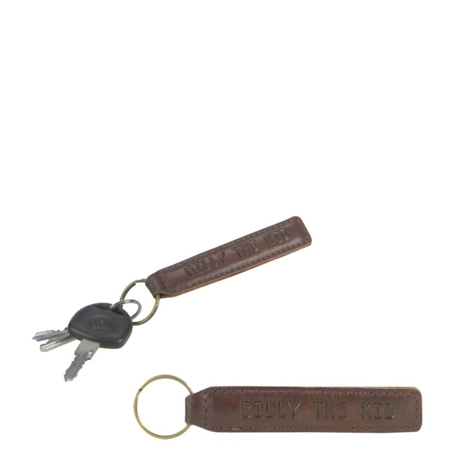 Schlüsselanhänger aus Leder in nutbrown mit robustem Schlüsselring | Billy the Kid. Die strukturierte Aufbewahrung für alle Ihre Schlüssel im Alltag.