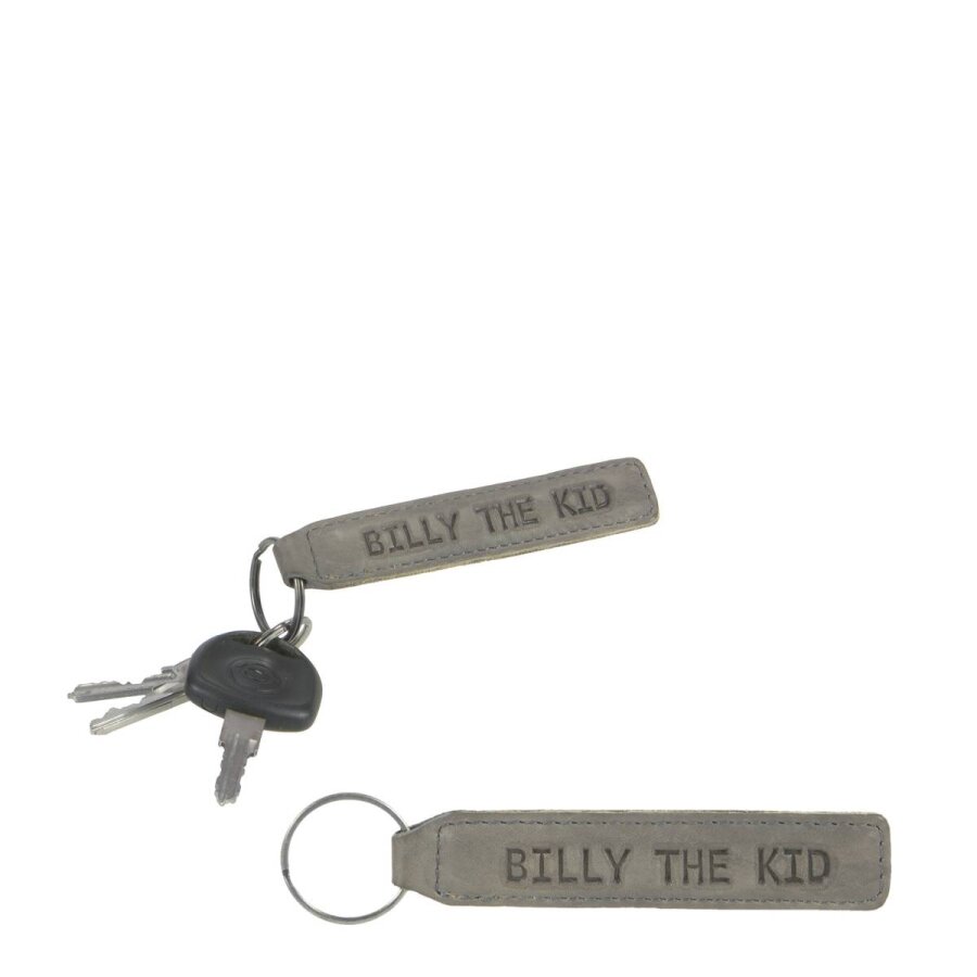 Schlüsselanhänger aus Leder in stonegrey mit robustem Schlüsselring | Billy the Kid. Die strukturierte Aufbewahrung für alle Ihre Schlüssel.