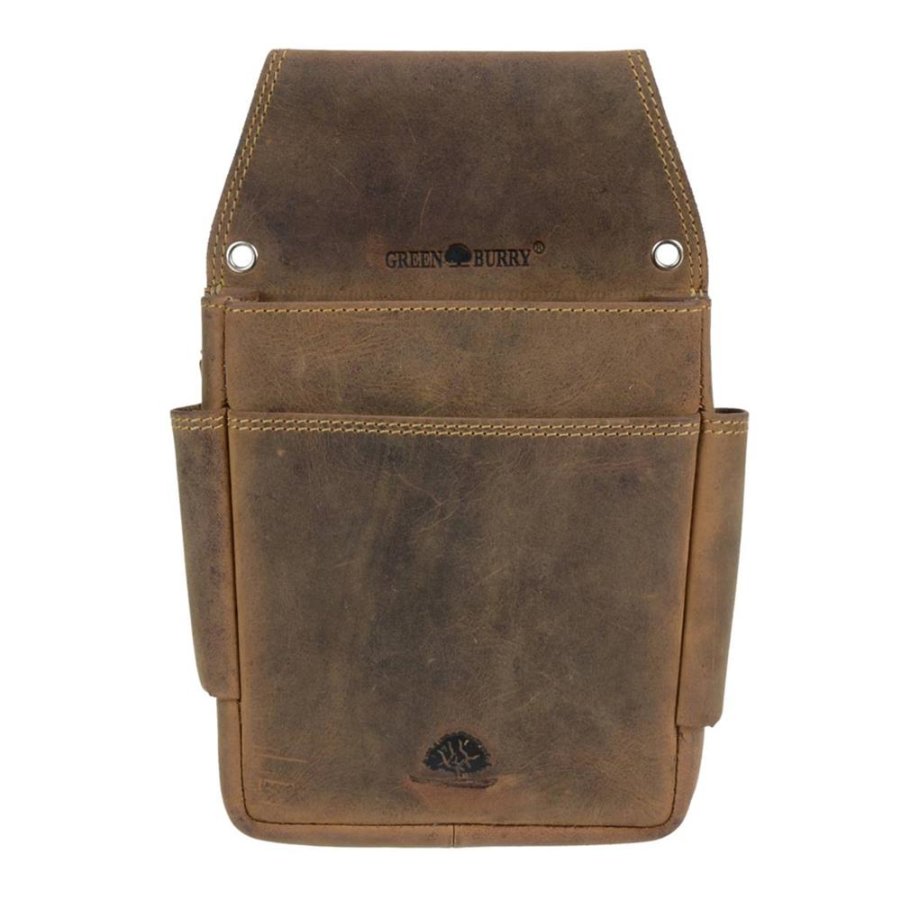 Kellnertasche Leder Holster für Kellnerbörse Vintage antikbraun | Greenburry 1786B-25