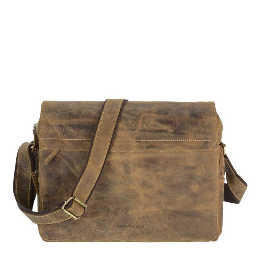 Greenburry Herren Umhängetasche Leder A4 | Organizer Vintage 1766-25