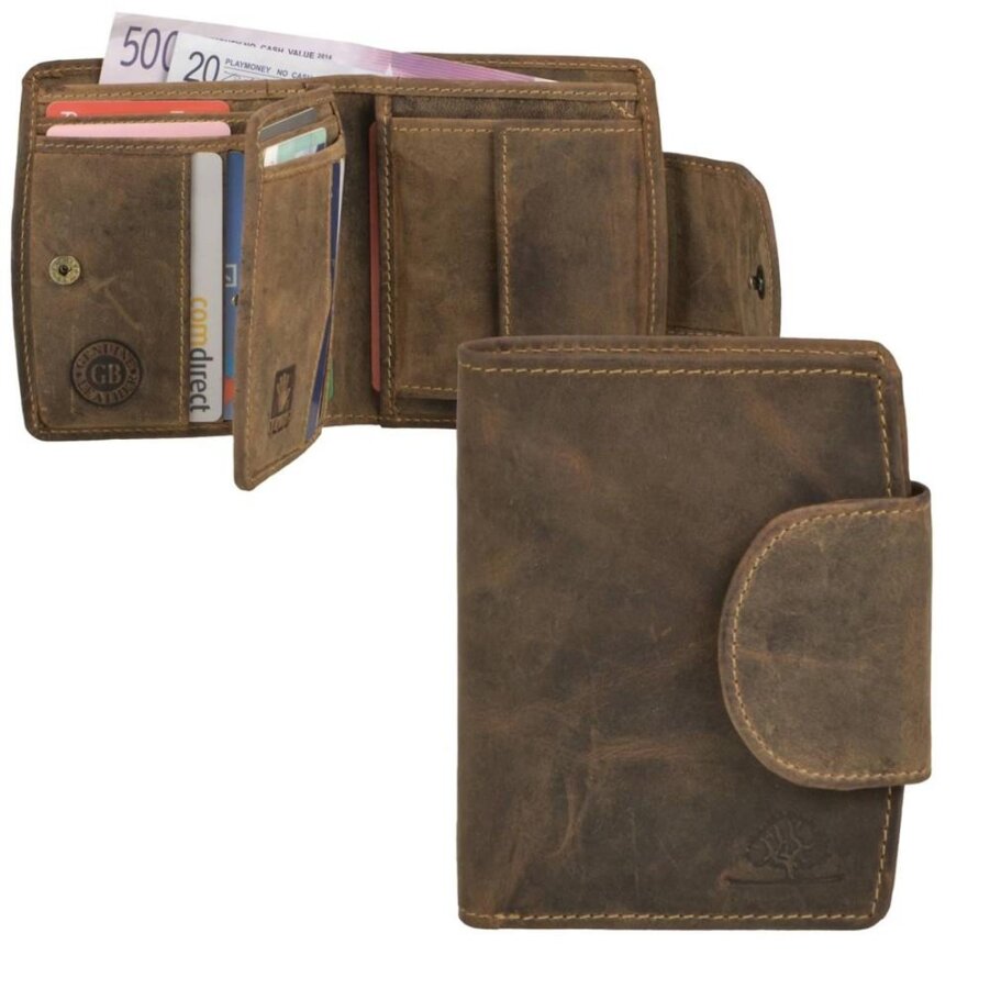 Greenburry Damen-Portemonnaie Vintage Riegel | Leder antikbraun
