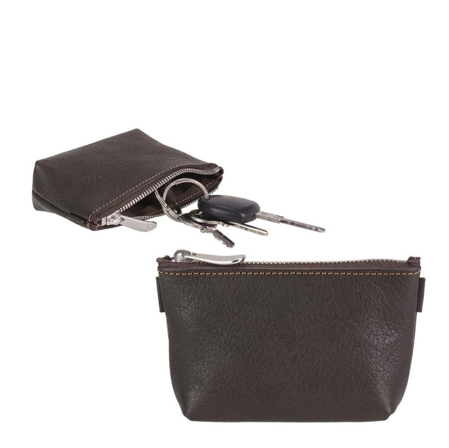 Schlüsseletui sicher verstaut Leder mocca 12x7cm | Sonnenleder Mendelssohn. Eine sichere Aufbewahrung für Ihre Schlüssel in Tasche und Rucksack.