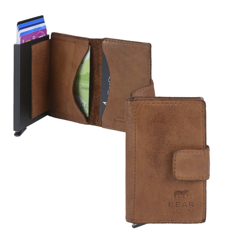 Karten Portemonnaie Slim 'Cow Lavato' cognac Bear Design CL15254