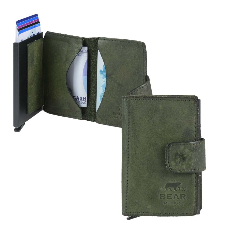 Karten Portemonnaie Slim 'Cow Lavato' grün Bear Design CL15254-green