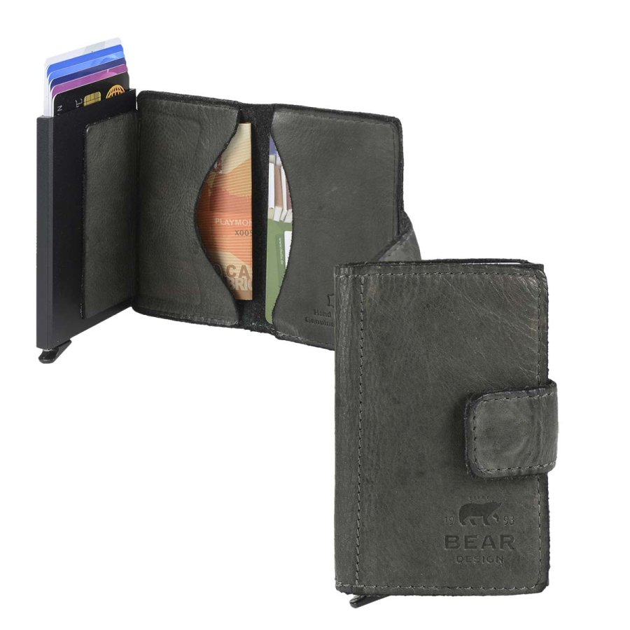 Karten Portemonnaie Slim 'Cow Lavato' grau Bear Design CL15254-grey