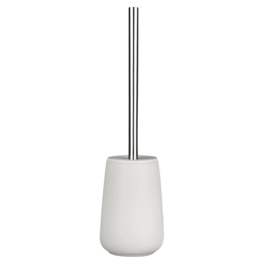 Toilettenbürste Nova Porzellan 10x37cm | Zone Denmark Matt Soft-Touch soft grey Klobürste WC-Bürste abgedeckter Behälter austauschbarer Bürstenkopf.