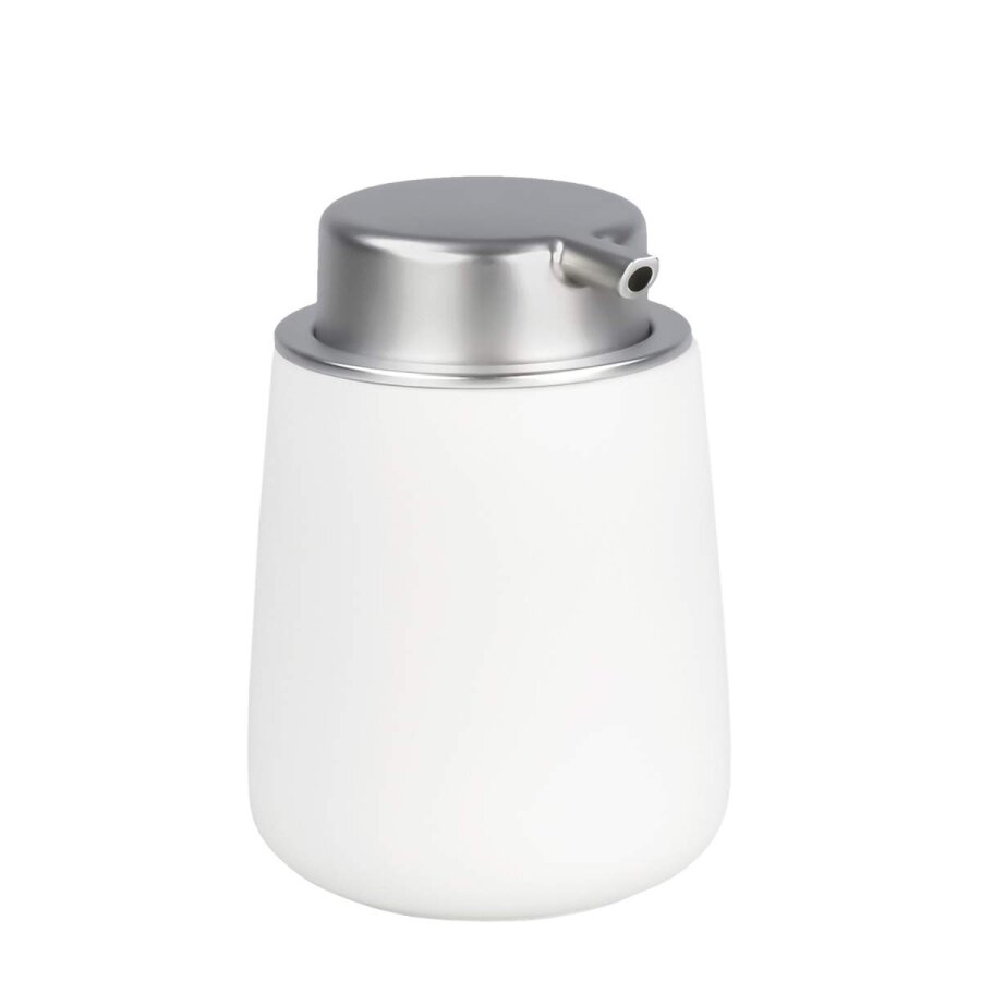 Seifenspender Nova Porzellan 250ml 8x12cm | Zone Denmark Matt Soft-Touch white Seifendosierer Pumpseifenspender für Badezimmer und Küche.