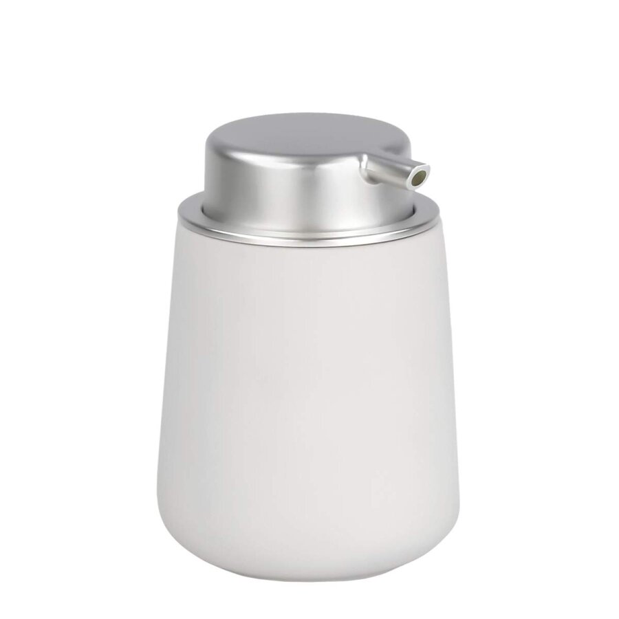 Seifenspender Nova Porzellan 250ml 8x12cm | Zone Denmark Matt Soft-Touch soft grey Seifendosierer Pumpseifenspender für Badezimmer und Küche.