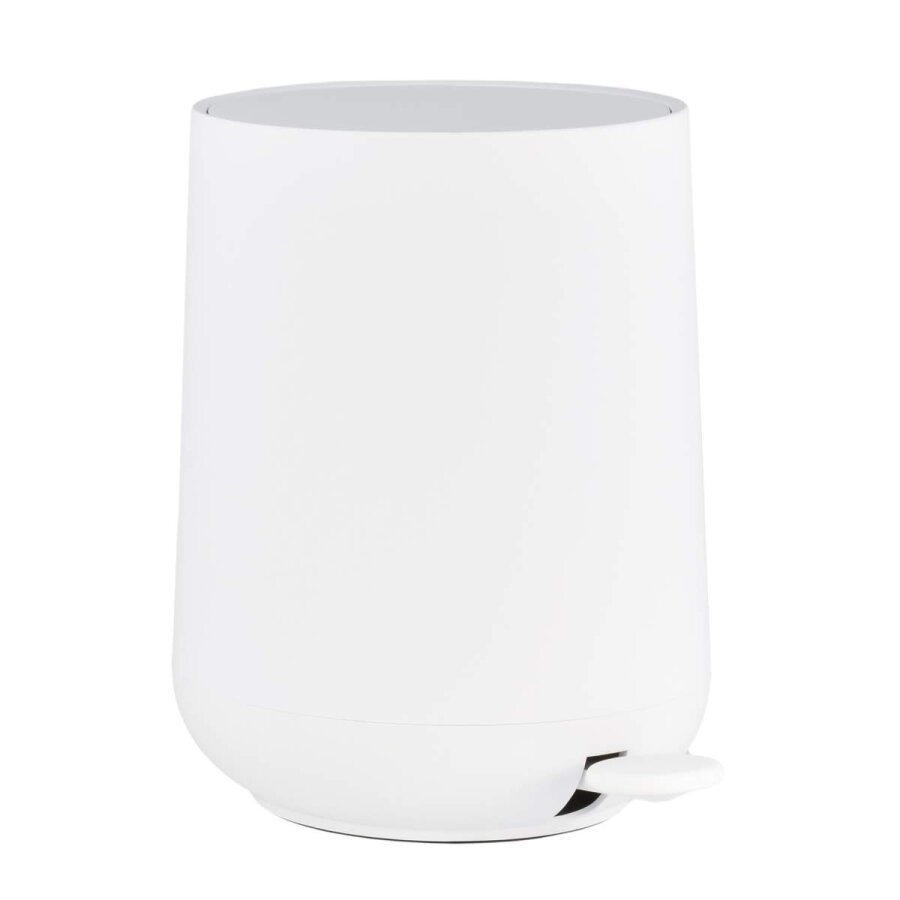 Bad-Pedaleimer Nova 5l 23x29cm | Zone Denmark Matt Soft-Touch white Kosmetikeimer Treteimer mit Soft-Motion Deckel für Badezimmer und WC.