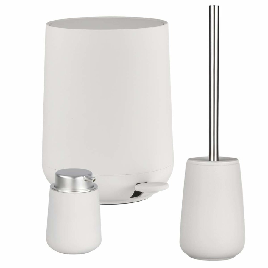 Bad-Accessoires Set 3tlg. 'Nova' soft grey (lichtgrau) Zone Denmark