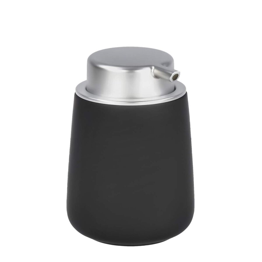 Seifenspender Nova Porzellan 250ml 8x12cm | Zone Denmark Matt Soft-Touch black Seifendosierer Pumpseifenspender für Badezimmer und Küche.