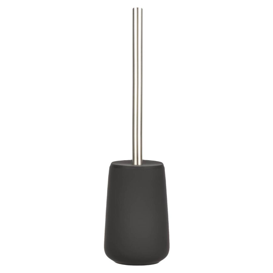 Toilettenbürste Nova Porzellan 10x37cm | Zone Denmark Matt Soft-Touch black Klobürste WC-Bürste abgedeckter Behälter austauschbarer Bürstenkopf.