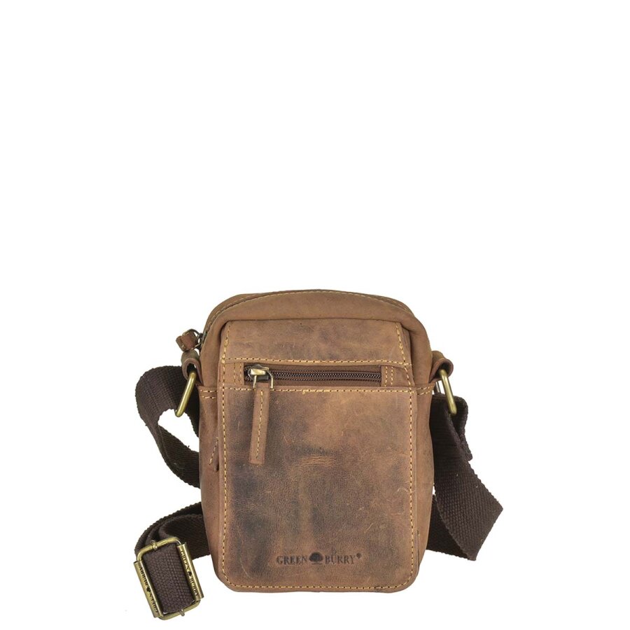 Greenburry Umhängetasche Vintage klein | Leder antikbraun