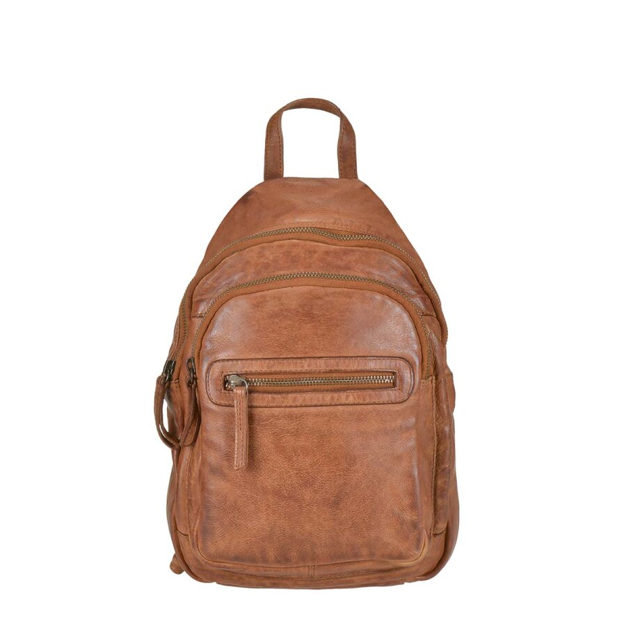 Bear Design Damen Rucksack Leder Joy Cow Lavato – cognac braun. Der wandelbare Cityrucksack für zeitlosen Stil und perfekte Ordnung im Alltag.