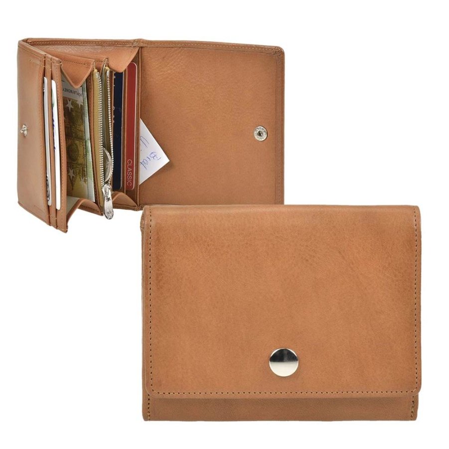 Geldbörse Leder 11x9cm 'Seeve' natur Sonnenleder 822-360-01