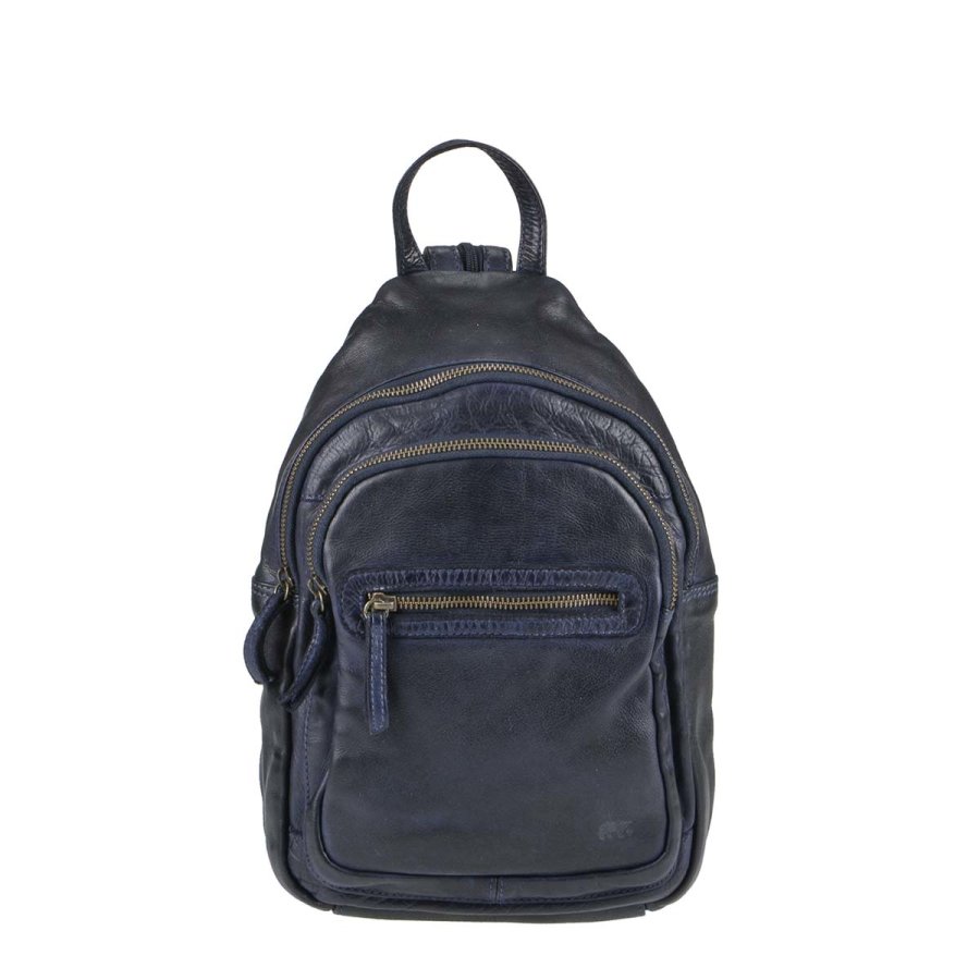 Rucksack Leder 23x34cm 'Joy' blau Bear Design CL36413-blue