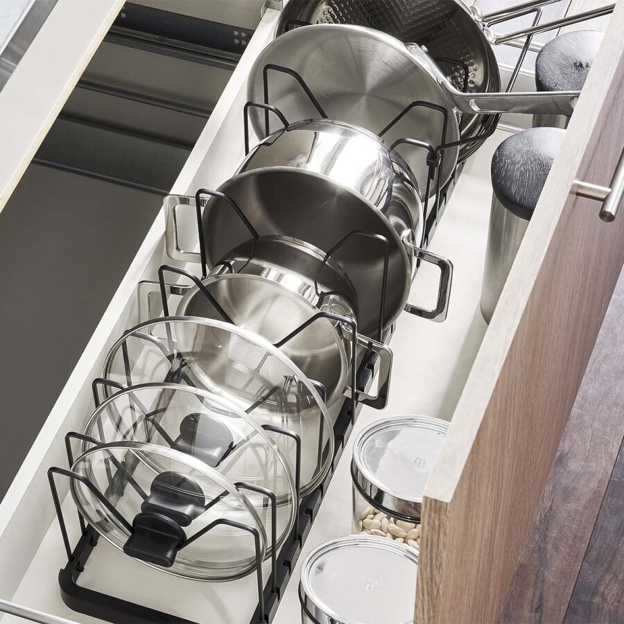 Kochtopf- und Deckelorganizer 45-82x17x20cm 'Tower' Yamazaki Home 3841