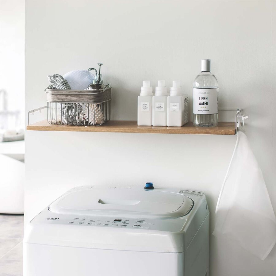 Bad-Wandregal 76x7x20cm 'Tower' naturbraun Yamazaki Home 3833