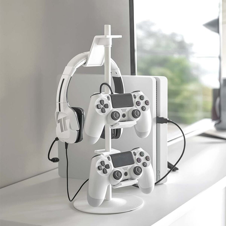 Controller-Halter 17x38cm mit 3 Ablagen 'Tower' weiß Yamazaki Home 5088