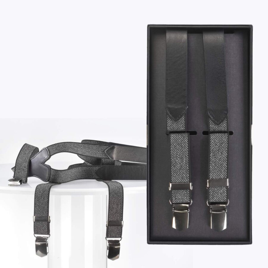 Hosenträger Herren Y-Form Leder schwarz 25mm 120cm | Lloyd Business Accessoire. Ein eleganter Organizer für Ihre Garderobe und einen perfekten Sitz.