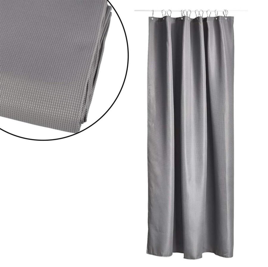 Duschvorhang 180x200cm in Jacquard Webart 'Lux' grau Zone Denmark