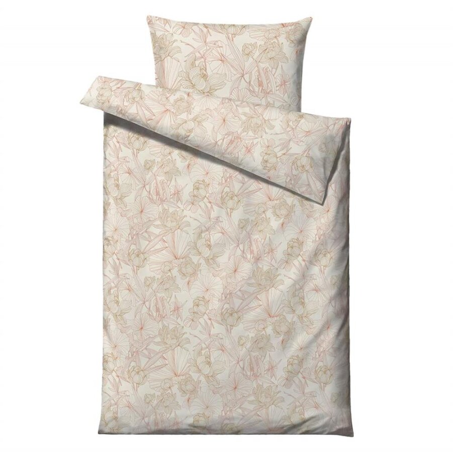 Bio-Satin-Bettwäsche aus Baumwolle in terracotta | Södahl Foliage. Das strukturierte Schlafzimmer-Zubehör für Ihren geordneten Alltag.