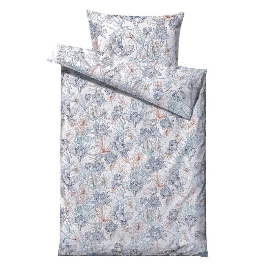 Bio-Satin-Bettwäsche aus Baumwolle in indigo | Södahl Foliage. Das strukturierte Schlafzimmer-Zubehör für Ihren geordneten Alltag.
