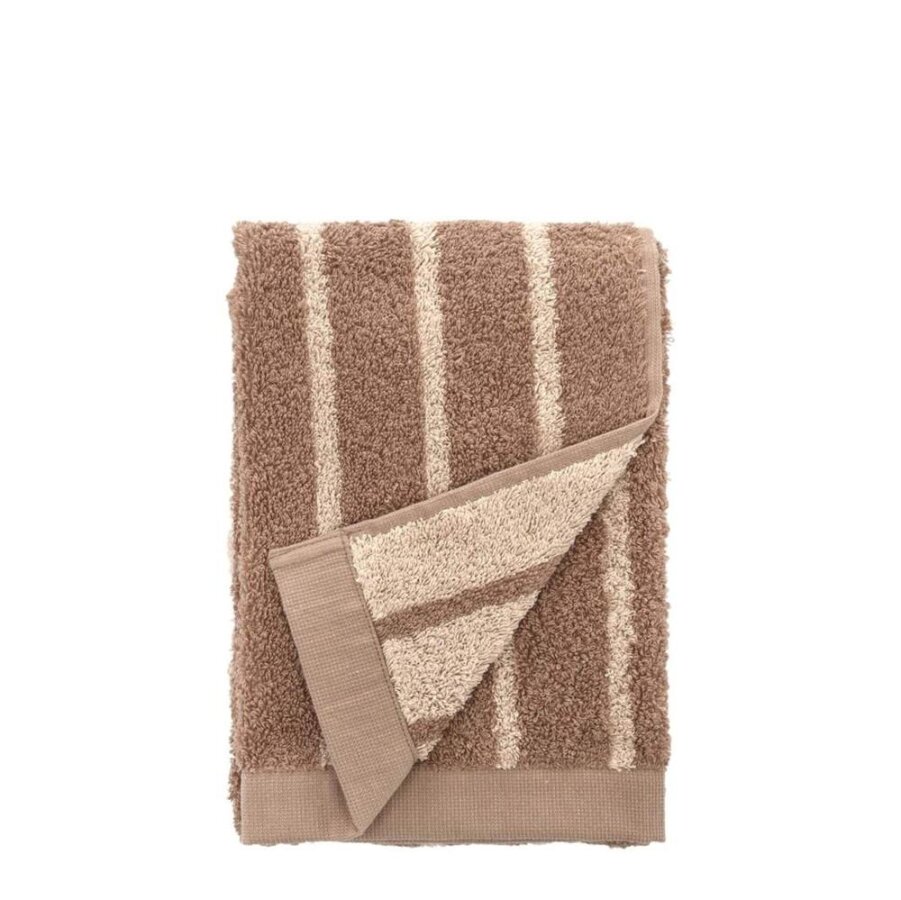 Luxuriöses Double-Face-Handtuch aus Baumwolle in camel | Södahl. Strukturierte Waschplatz-Organisation für Ihren geordneten Alltag von heute.
