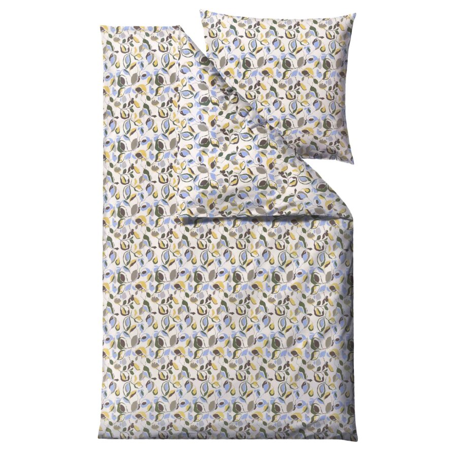 Södahl Bettwäsche ABSTRACT 135x200cm Blätter sky blue